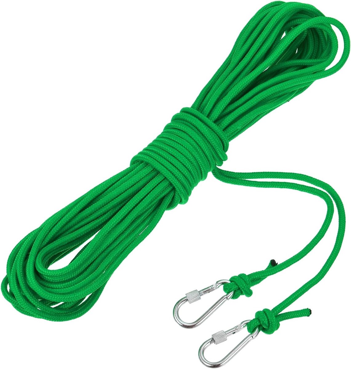 Holle gevlochten polypropyleen ankertouw met haken, 1/4 inch 66 ft nylon zwemlijn voor marine zwembad reddingsboot ankertouw, groen