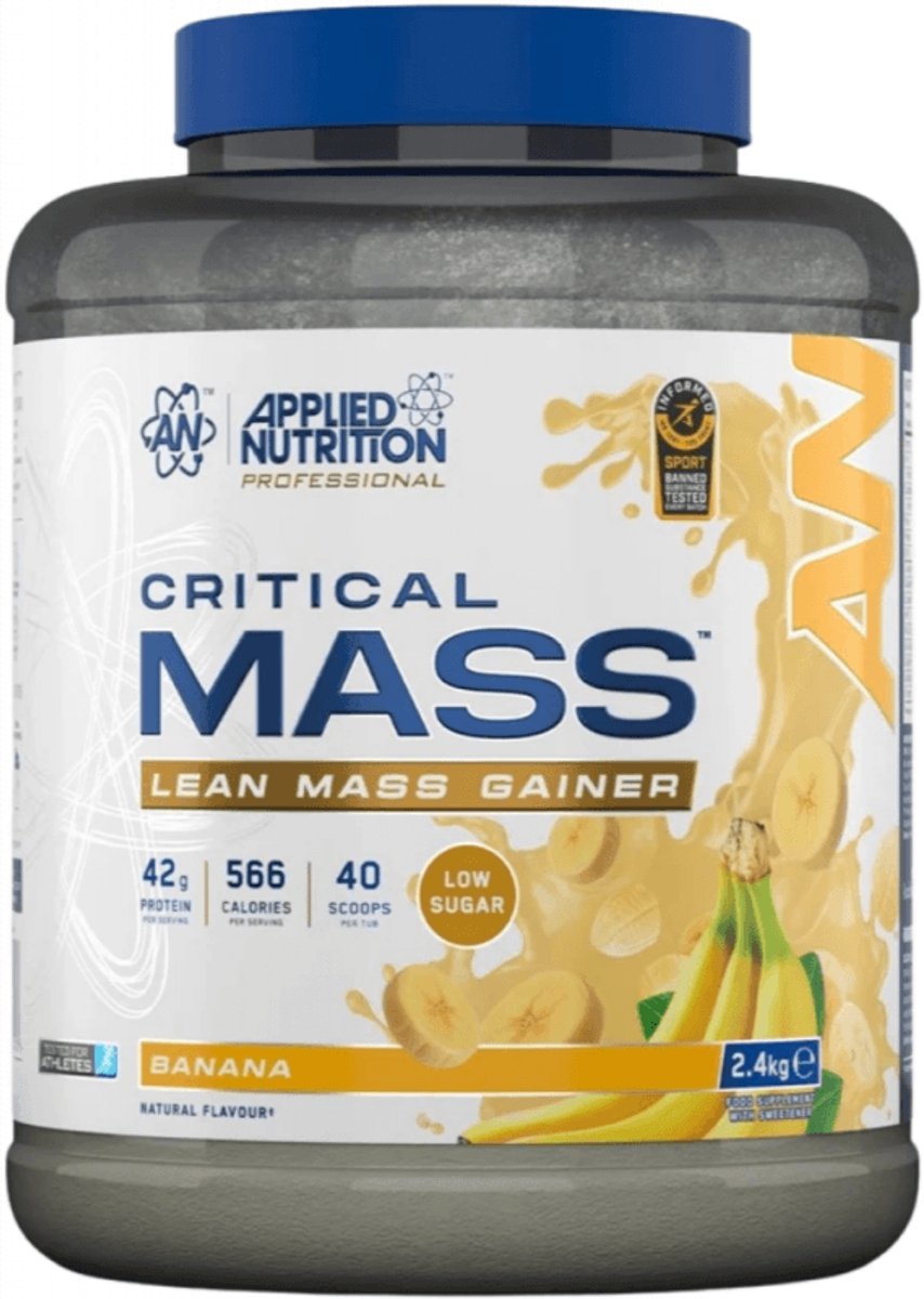 Applied Nutrition Critical Mass Professional (2400g) Banana - Gewichtstoename - Met Creatine