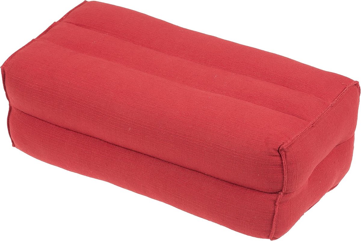 Kussen blok 35x15x10cm - kapok-gevuld - ondersteuning - ideaal voor yoga en meditatie - SnelShoppen