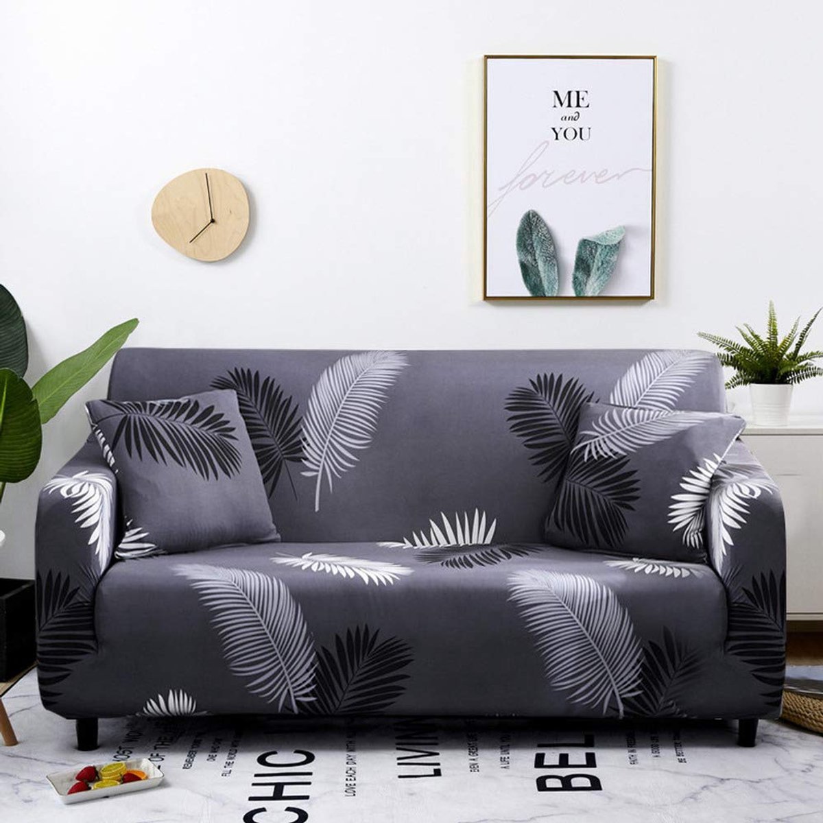 Hoes Sectionele Elastische Stretch Sofa Cover Voor Woonkamer Couch Cover L Vorm Hoek Fauteuil Cover 1/2/3/4 Zits (Pillow Casex2 45x45,Color 25)