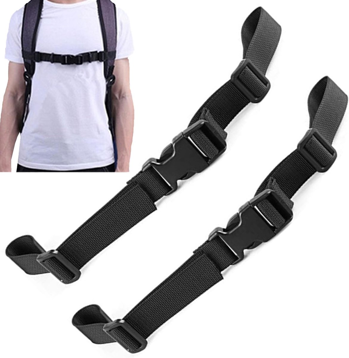 2 stuks verstelbare borstriem, borstband voor schooltas, rugzak, borstband, rugzak voor kinderen, voor schooltas, duurzame borstband voor joggen, wandelen buiten