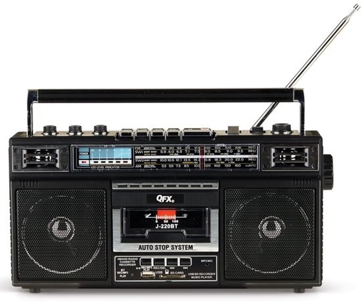 Draagbare Radio Cassettespeler met Bluetooth en Opnamefunctie