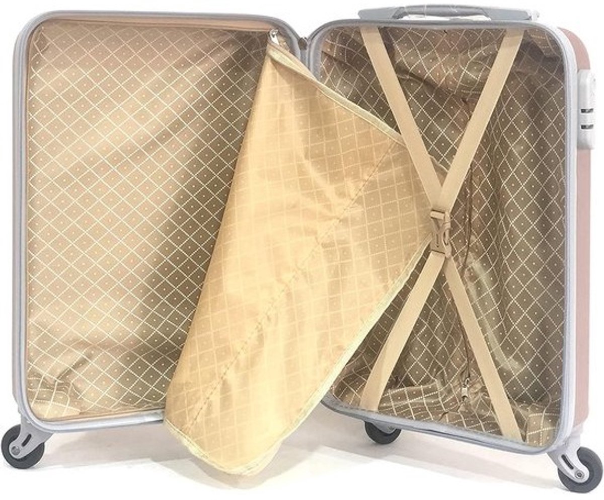 Middelgrote Cabinekoffer met of zonder Make-up Tas | Stevige Reiskoffer