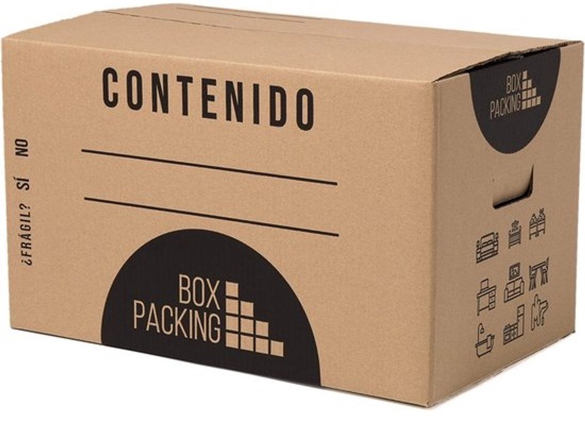 Verhuisdozen Karton 50x30x30 cm - Set van 6 Stuks - Stevige Dozen met Handvatten