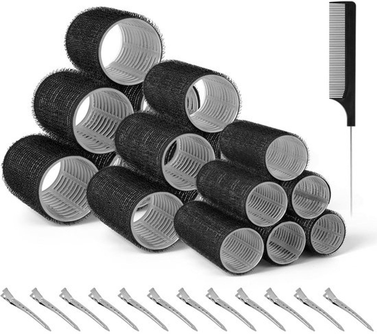 Zelfklevende Haarrollers Set - 31 Delige Krulset met Clips voor Lang en Kort Haar