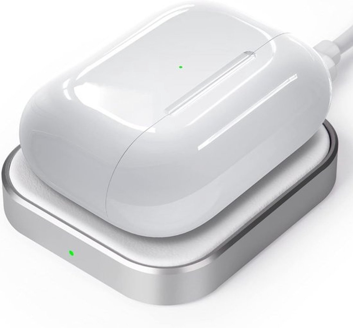 Draadloos Oplaadstation voor AirPods Pro 2, AirPods Pro 1, AirPods 3 en 4 - Wit
