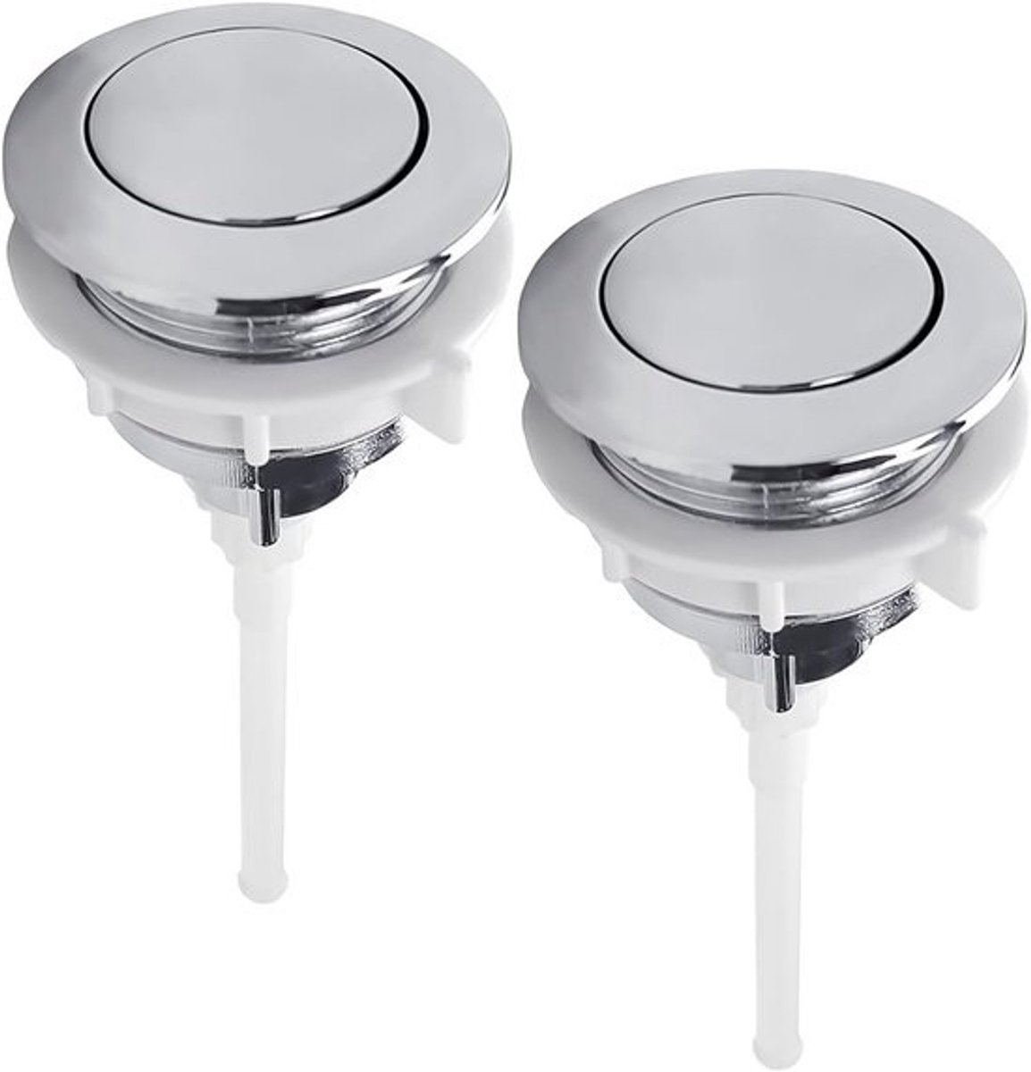 2x Dubbele Toilet Spoelknop Universeel Bovenste Knop 38 mm Voor Toiletreservoir