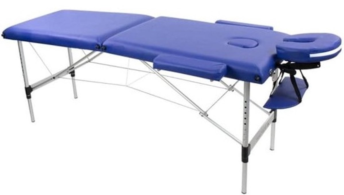 Professionele Massage Tafel Inklapbaar Aluminium - 2 Delig - Inclusief Opbergtas en Accessoires