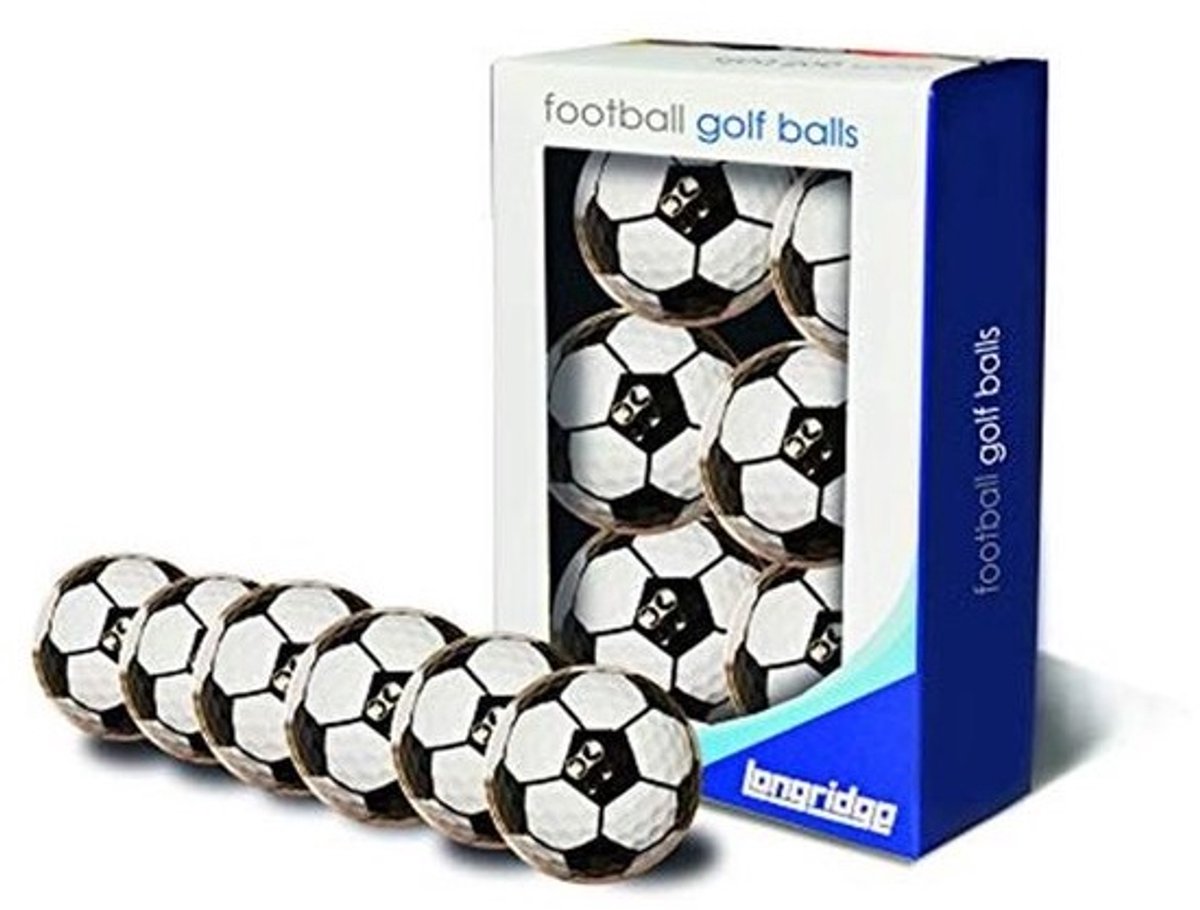 Unisex Golf Balls in Football Design - Set van 6 Stuks