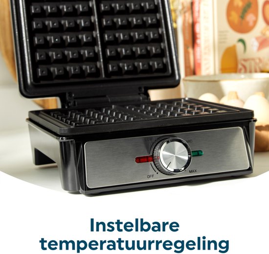 Salter Deep Fill Waffle Maker - Antiaanbaklaag - 1600W van Salter — afbeelding 2