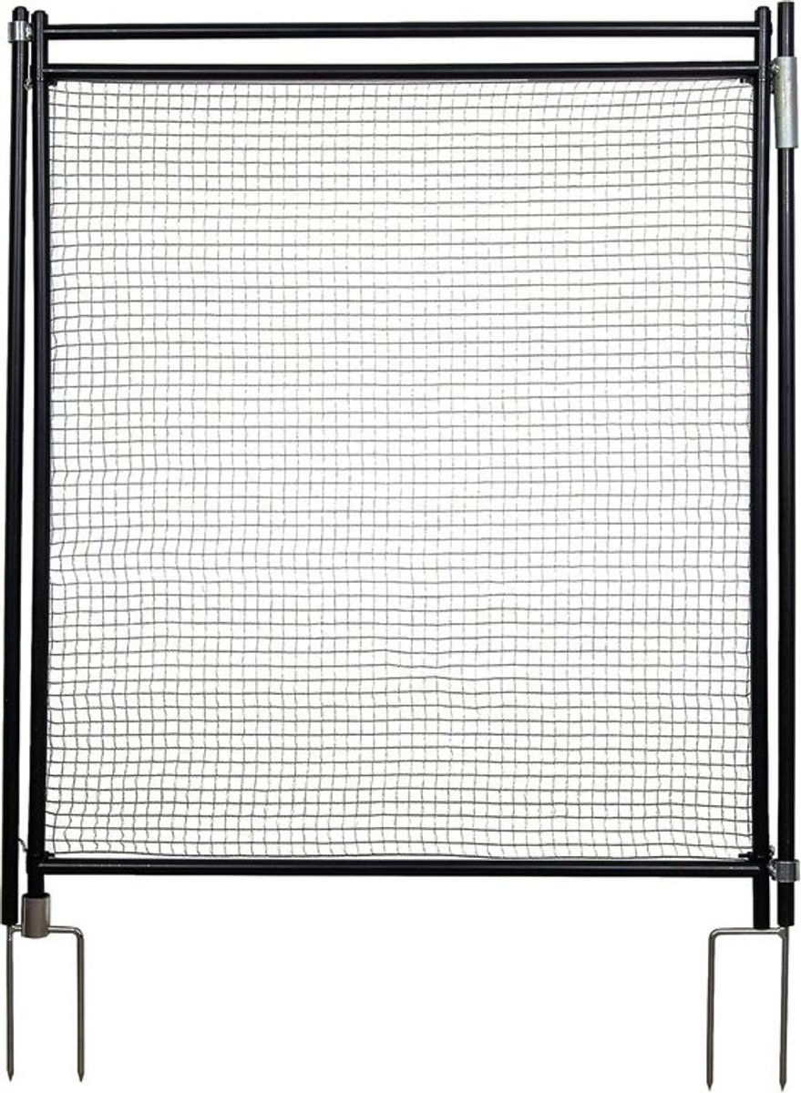 Poort voor hek - Toegangshekhek - Veilige toegang creëren - Kleine maaswijdte - 90-105 cm - Zwart