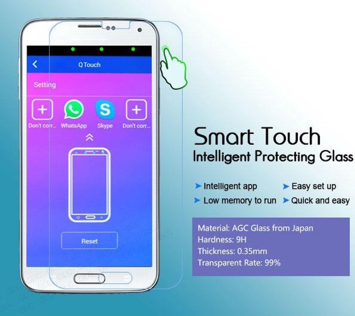Glass Galaxy Alpha G850 Quick/Smart Touch Protector