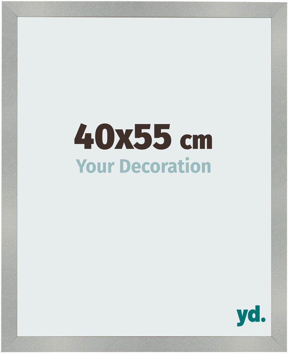 Your Decoration - Fotolijst 40x55 cm - MDF - Aluminium Geborsteld - Bologna