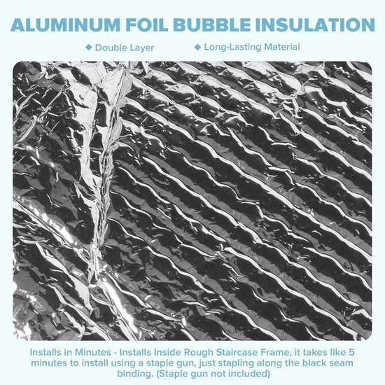 Warmte-isolatie voor uittrekbare trappen, 63,5 x 137,2 x 27,9 cm, energie-efficiëntie, thermische bescherming, isolerende eigenschappen — afbeelding 3