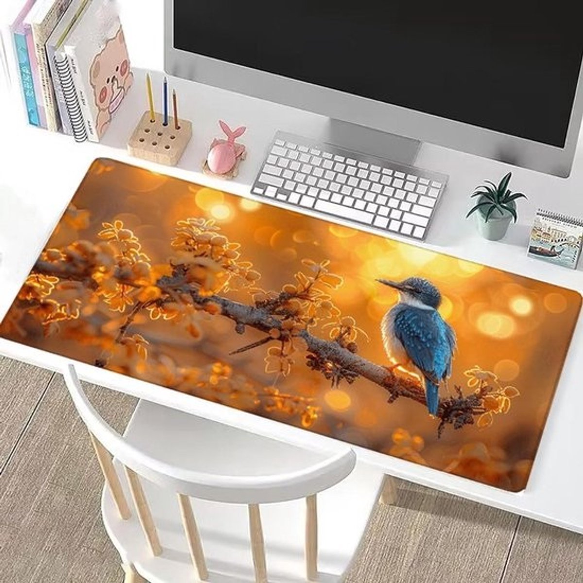 Muismat XXL - Bureauonderlegger Toetsenbordmat - Bureau Organisatie - Waterdicht Oppervlak Gestikte Rand - 100 x 50 cm - Meerkleurig