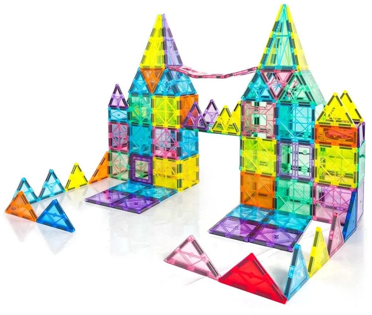 Flero Magnetische Tegels - Constructiespeelgoed - 42 Stuks - Met Opbergblik - Montessori Speelgoed Vanaf 3 Jaar