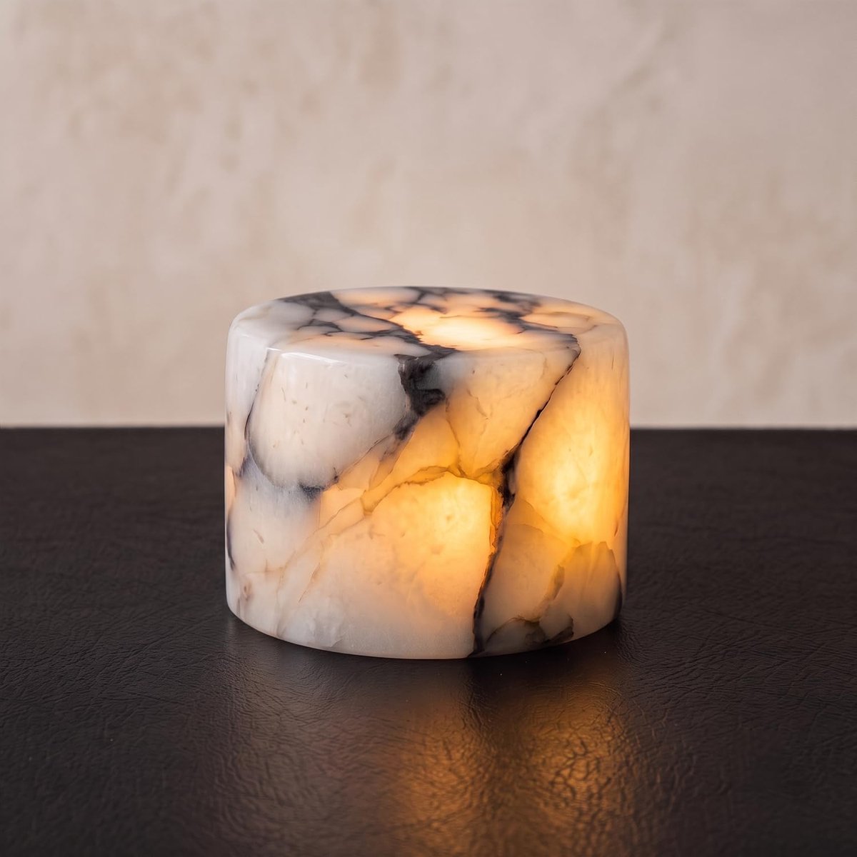 Namajunas - Marmer Nachtlampje - Met Aanraaksensor - 5 Lichtkleuren - USB Oplaadbaar Nachtlamp - Dimbaar - Sfeerlamp - Natuurlijk Marmer - Bedlampje - Decoratie voor Huis - Cadeaus - Voor Woonkamer & Slaapkamer