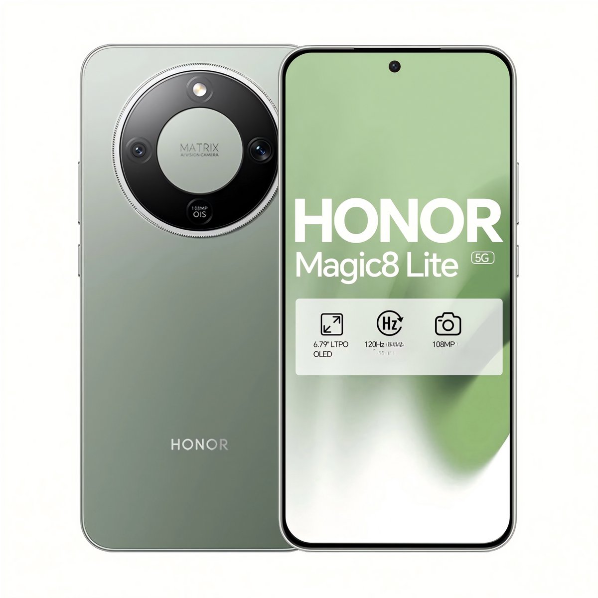 HONOR Magic8 Lite - 5G Smartphone – 8GB 256GB - IP69K 7500mAh – 66W – 6,79" - Groen - Simlockvrij