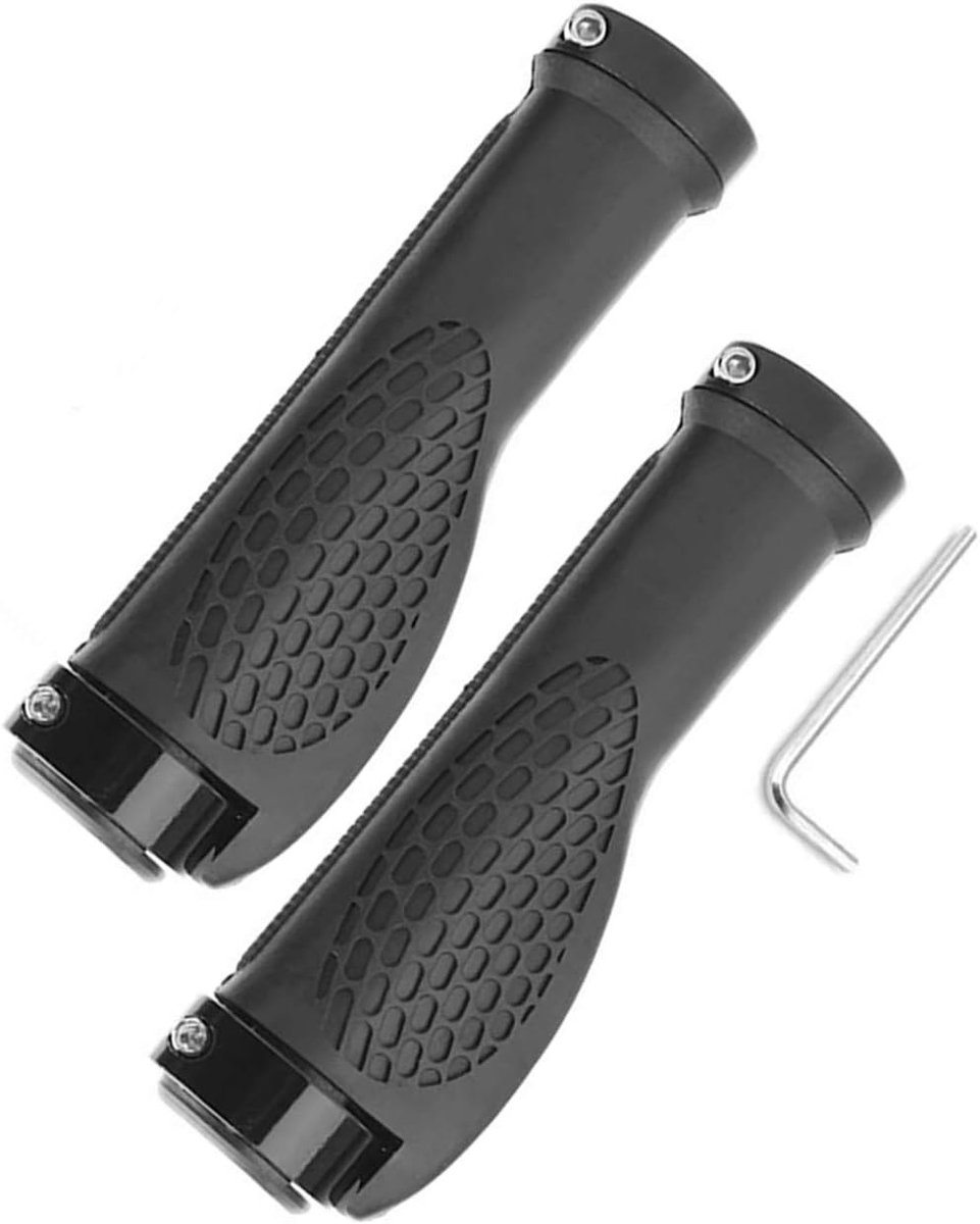 1 paar‑fietsgrepen‑ergonomische handgrepen‑mountainbike grepen‑12x5x5 cm‑zwart