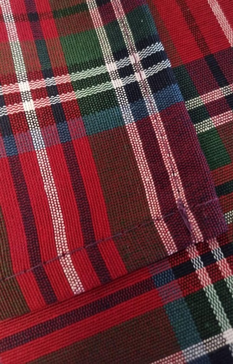 Tafelkleed Geruit - Keukentextiel Kleed - Eettafel Aankleden - Italiaanse Productie - 140 x 360 cm - Rood