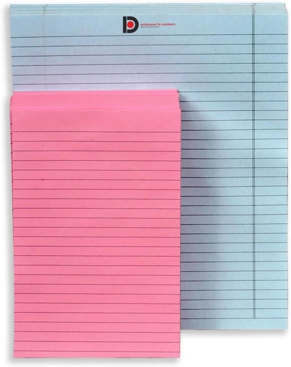 Notitieblokken Set - Schrijfblokken Notitieboekjes - Dagelijks Gebruik - Met Stevige Steun - 18 Stuks - Blauw en Roze