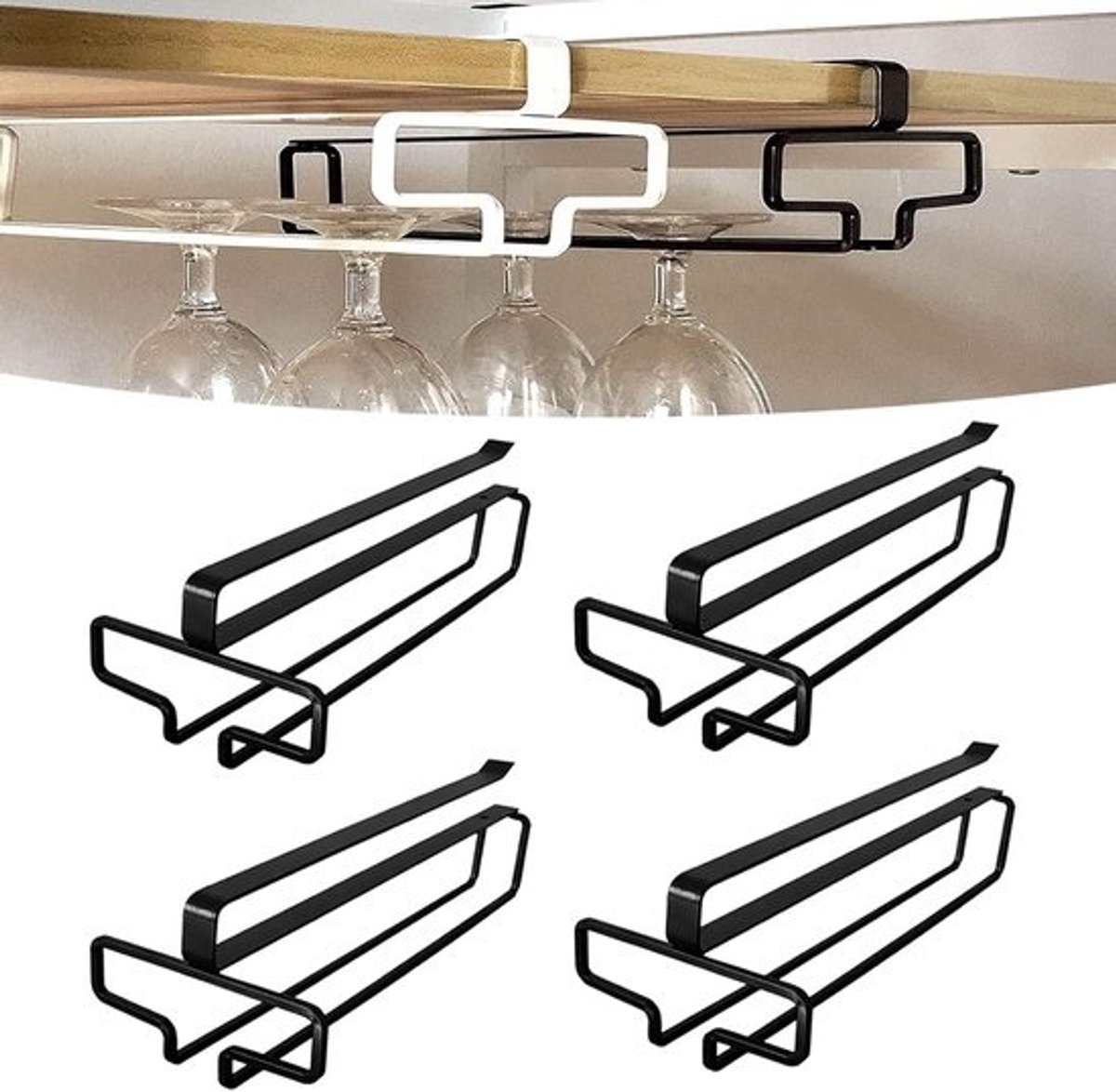 Wijnglazenhouder - Wijnglazenrek - Ophangrek Wijnglazen - Wijnglashouder - Keukenopslag