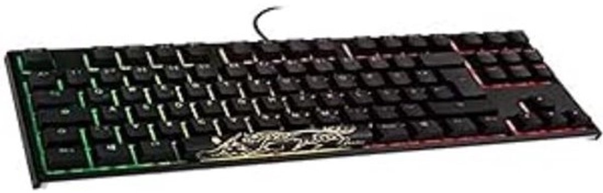Mechanisch Gaming Toetsenbord Compact TKL Zwart PBT Switches Snel Zilver RGB Verlichting