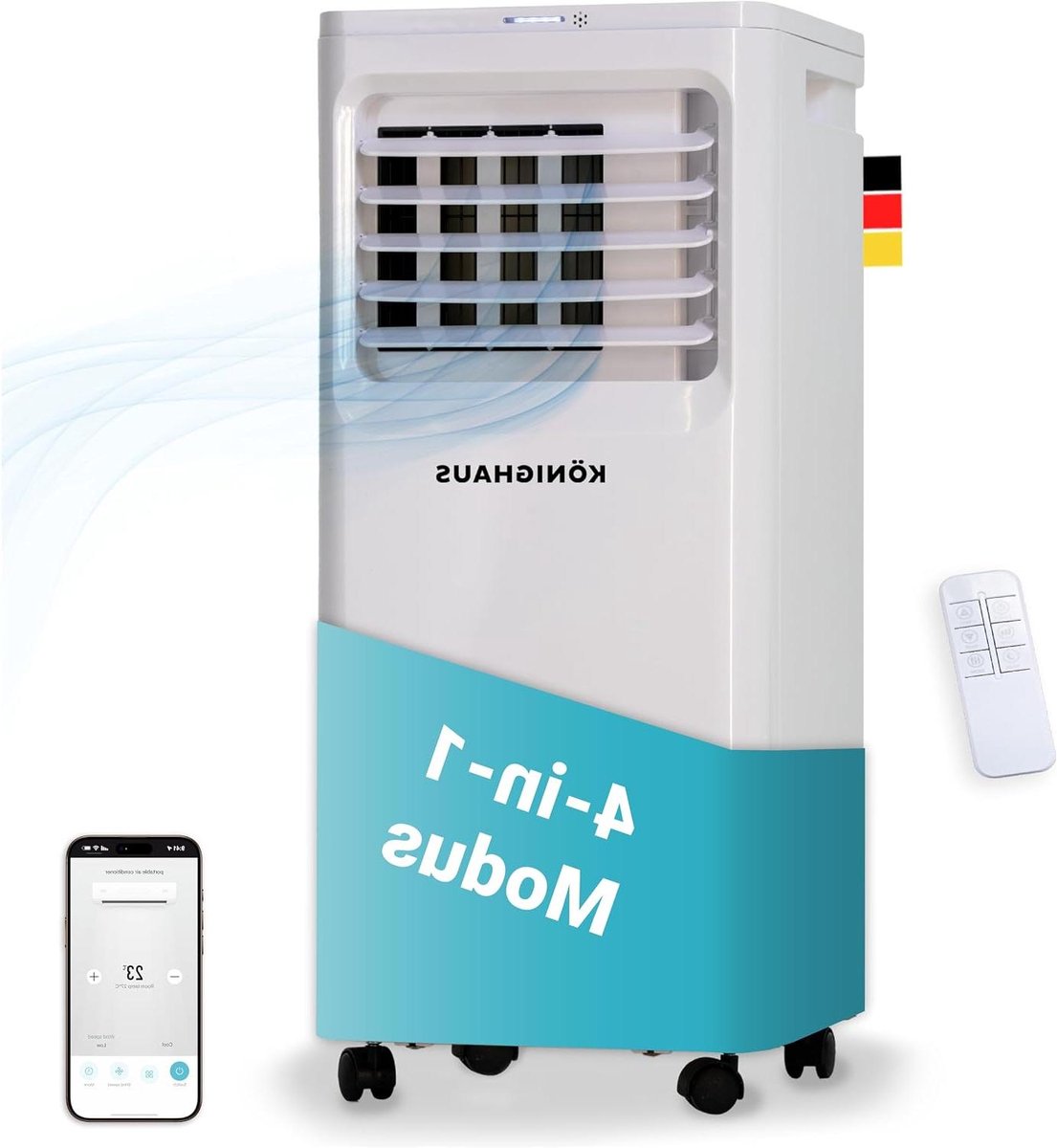 Mobiele Airco - Airco Unit - Ruimte Koelen - 4-in-1 Functionaliteit - 7000 BTU - Wit