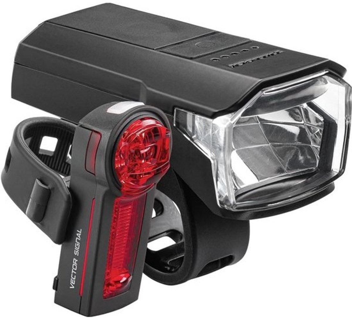 Krachtige USB Oplaadbare Fietsverlichtingsset 80 Lux met Remlichtfunctie