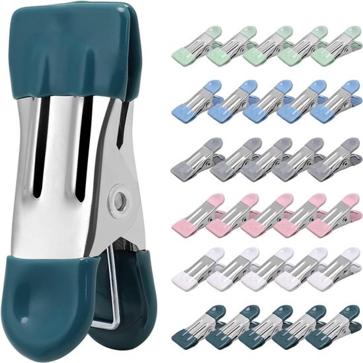 30x Extra Sterke Metalen Kledinghangers & Clips (55mm) - Wasknijpers voor Foto's, Waslijn & Keuken