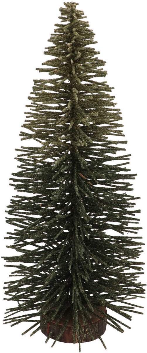 Daan Kromhout - Kerstboom - Kunst - Set van 2 - Decoratieve boom - Groen - Sparkle - Snow - 48x20cm