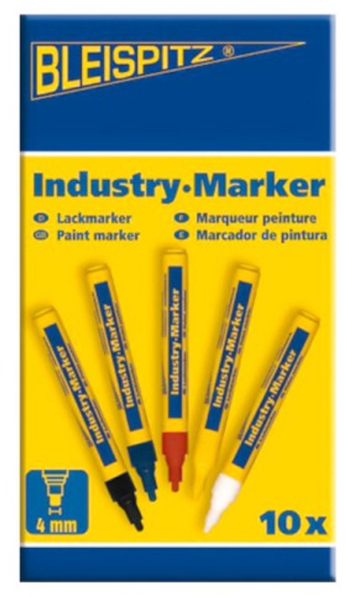 Bleispitz - Industry marker geel - 10x 4mm