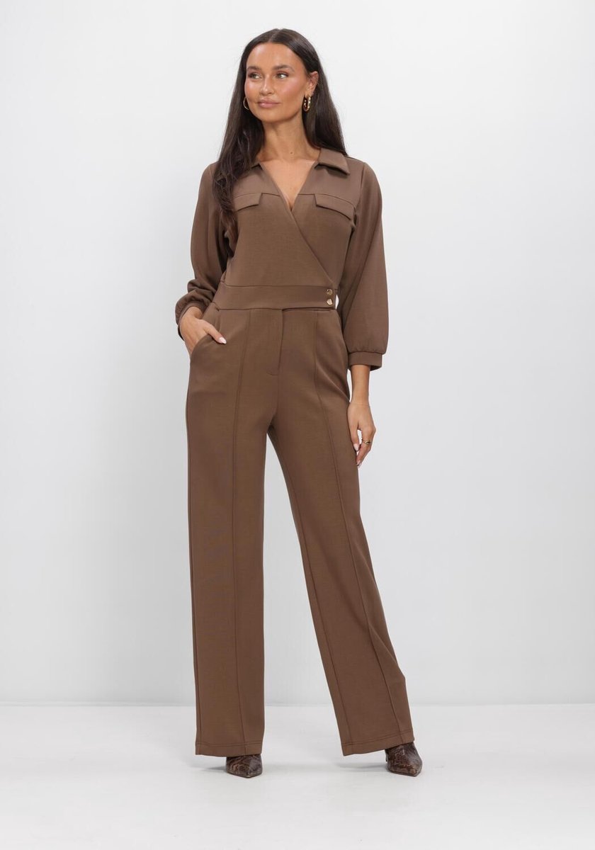 AAIKO Vion Vis 147 Jumpsuits Dames - Bruin - Maat XS
