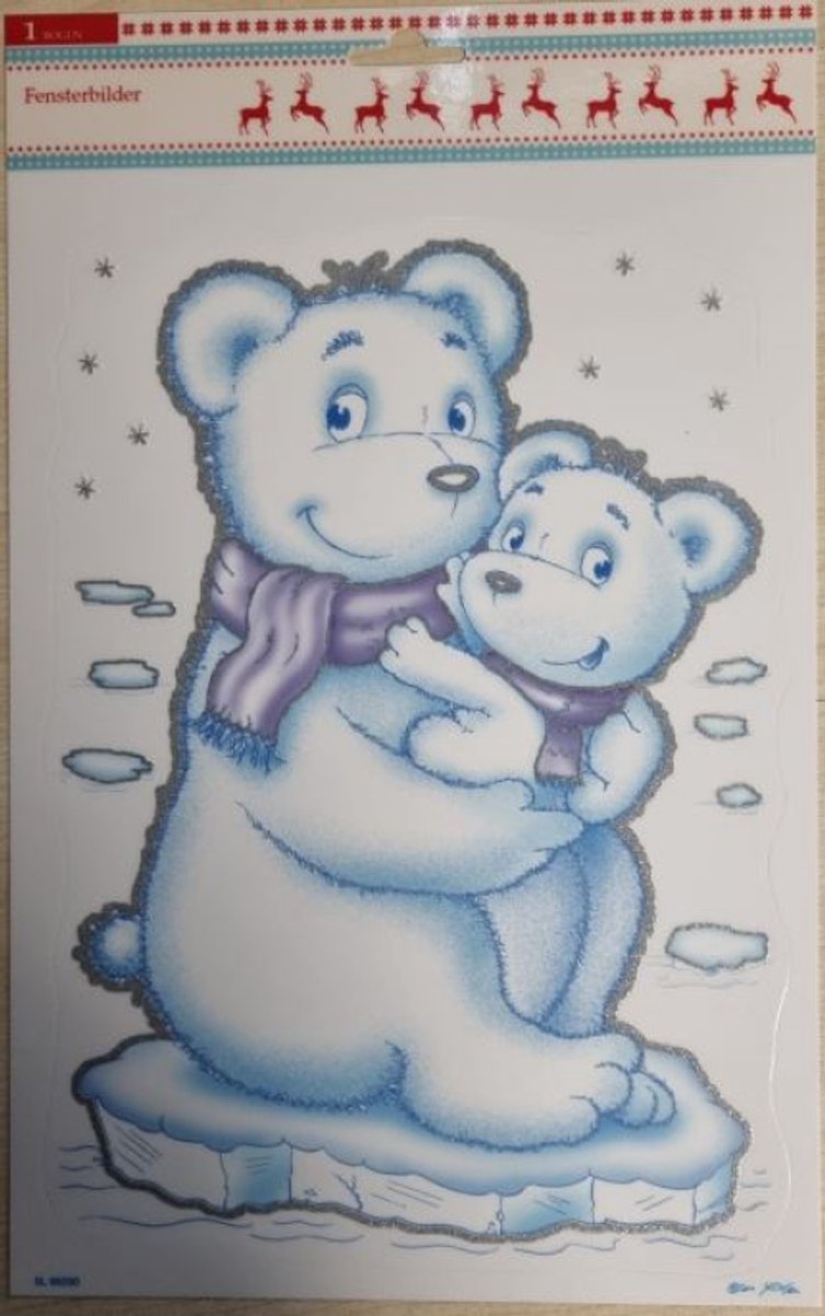 Kerst Raamstickers - 4 vellen diverse stickers