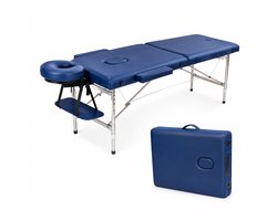 Livista® Multifunctionele Massagetafel - Opvouwbaar - Hoogwaardig Schuim - Verstelbare Hoogte (8 standen) - Draagvermogen 250KG - Inclusief Opbergtas - Blauw