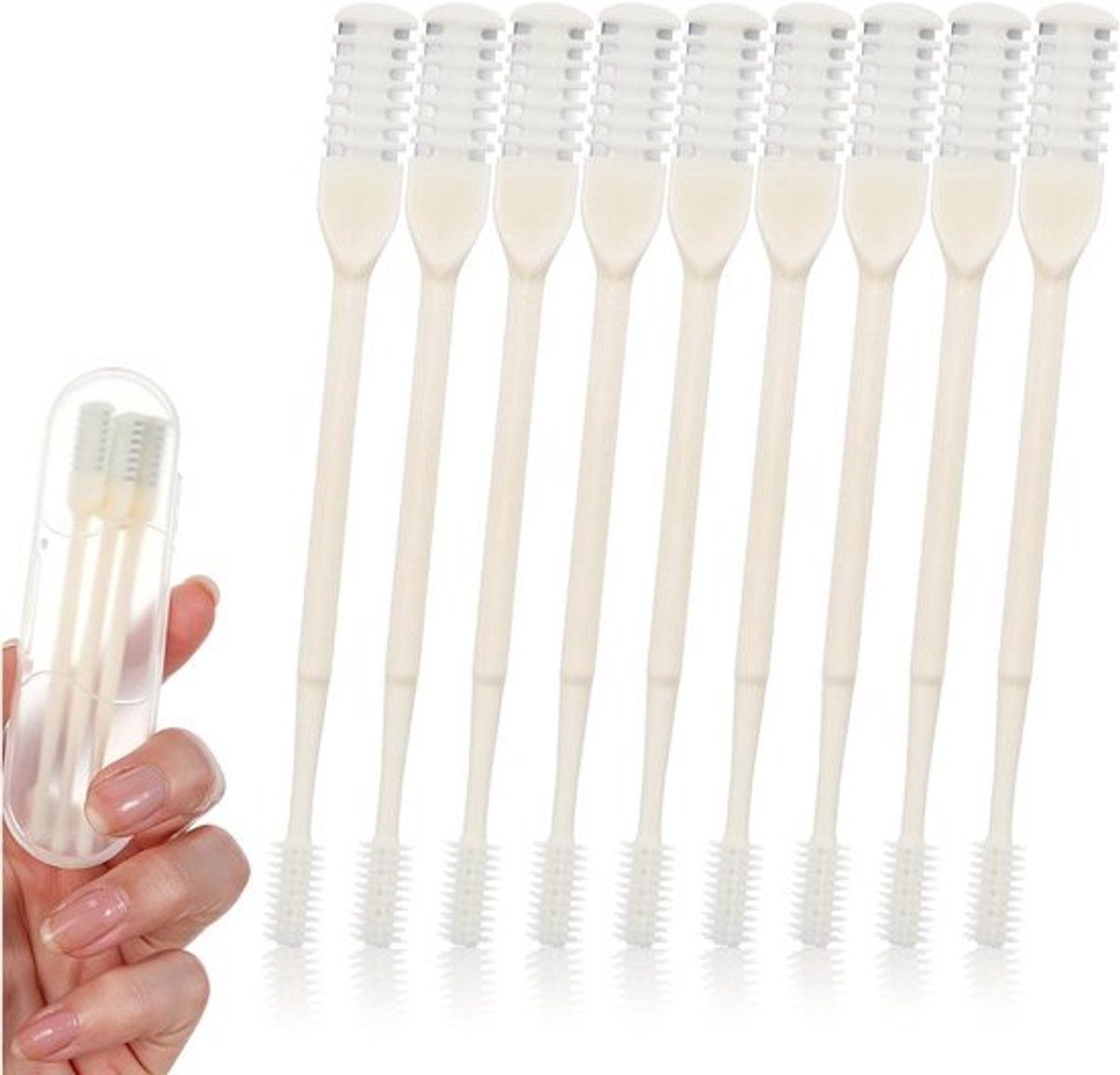 Handmatige Neustrimmer Set van 9 Stuks - 2-in-1 Ontharen met 360 Graden Rotatie