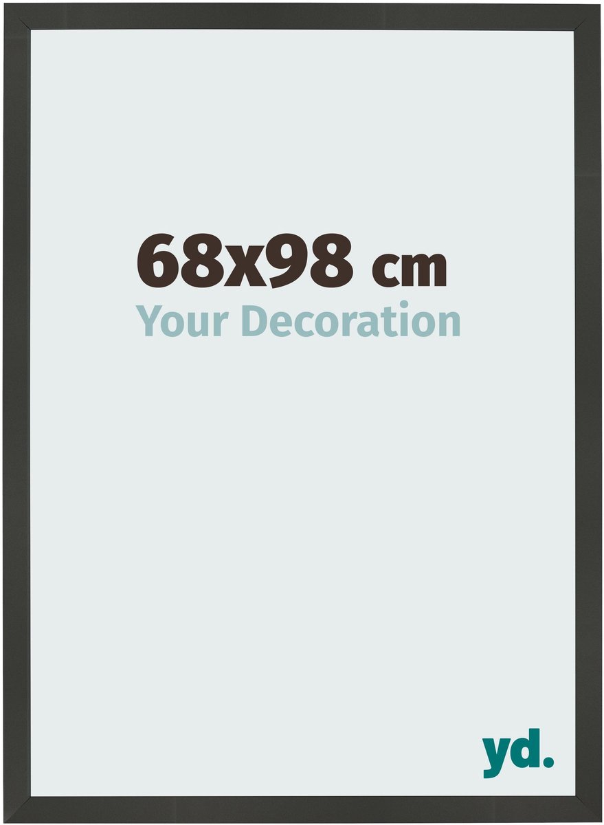 Your Decoration - Fotolijst 68x98 cm - MDF - Antraciet - Bologna