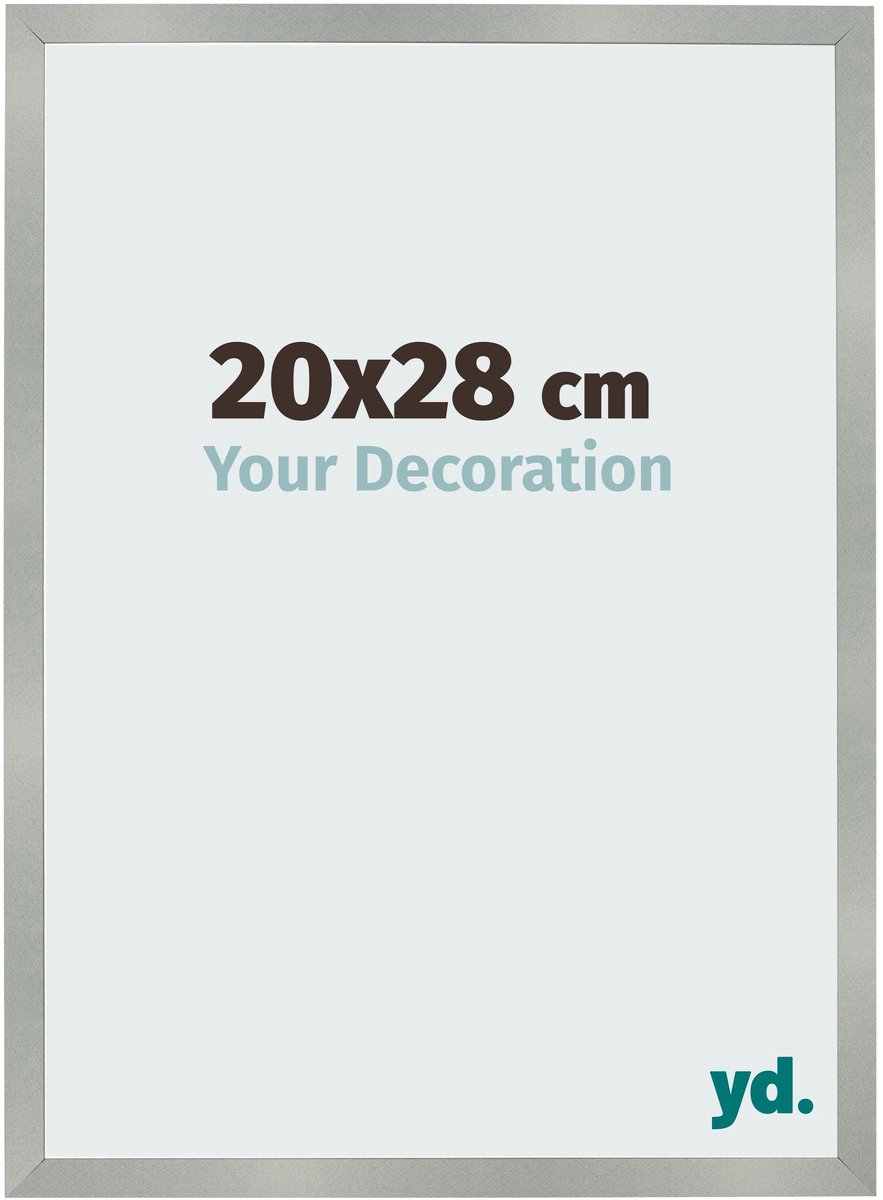 Your Decoration - Fotolijst 20x28 cm - MDF - Aluminium Geborsteld - Bologna