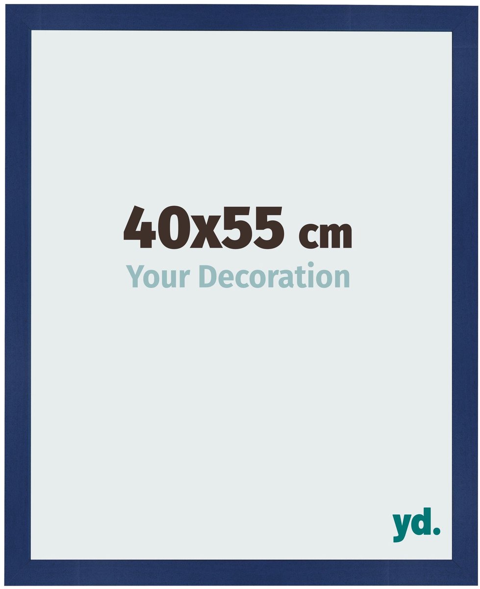 Your Decoration - Fotolijst 40x55 cm - MDF - Donkerblauw Geveegd - Bologna