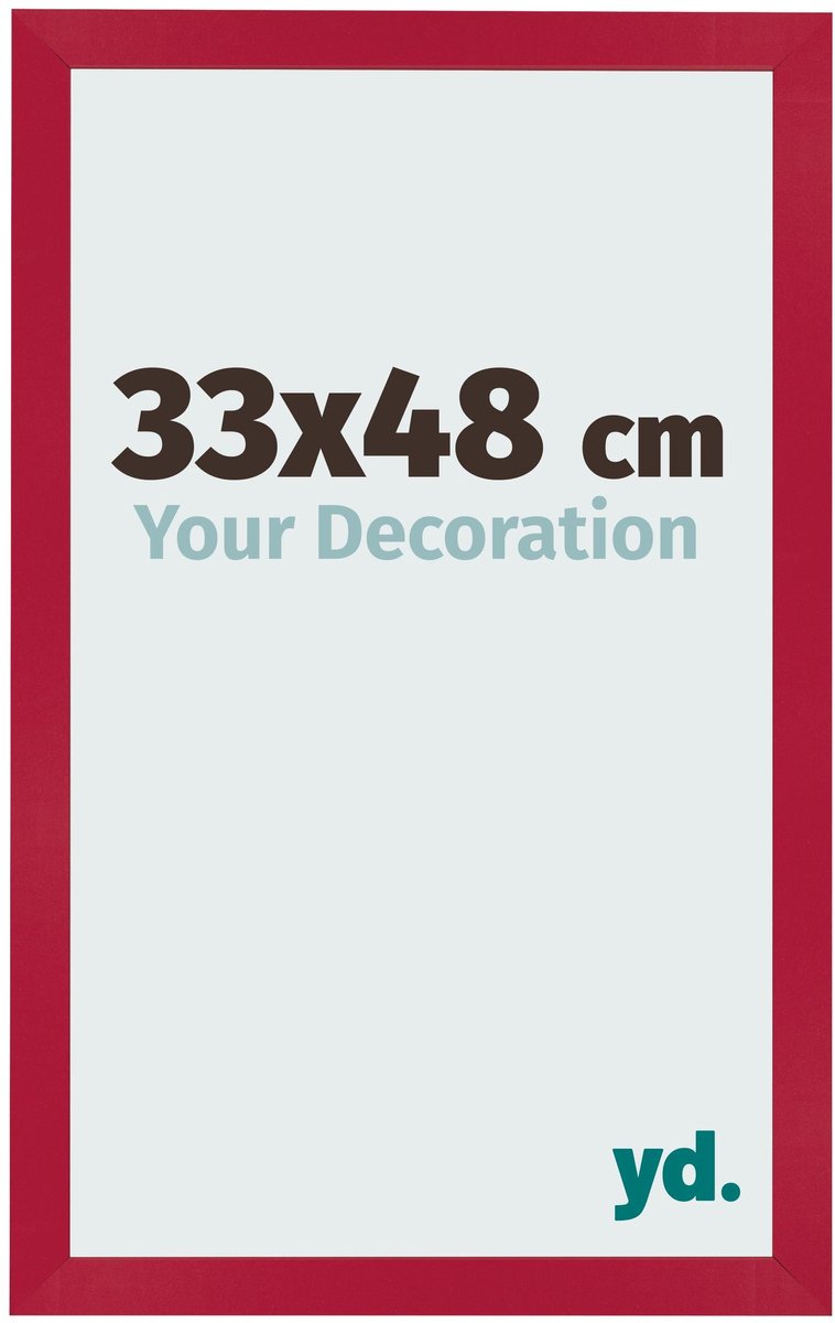 Your Decoration - Fotolijst 33x48 cm - MDF - Rood - Bologna