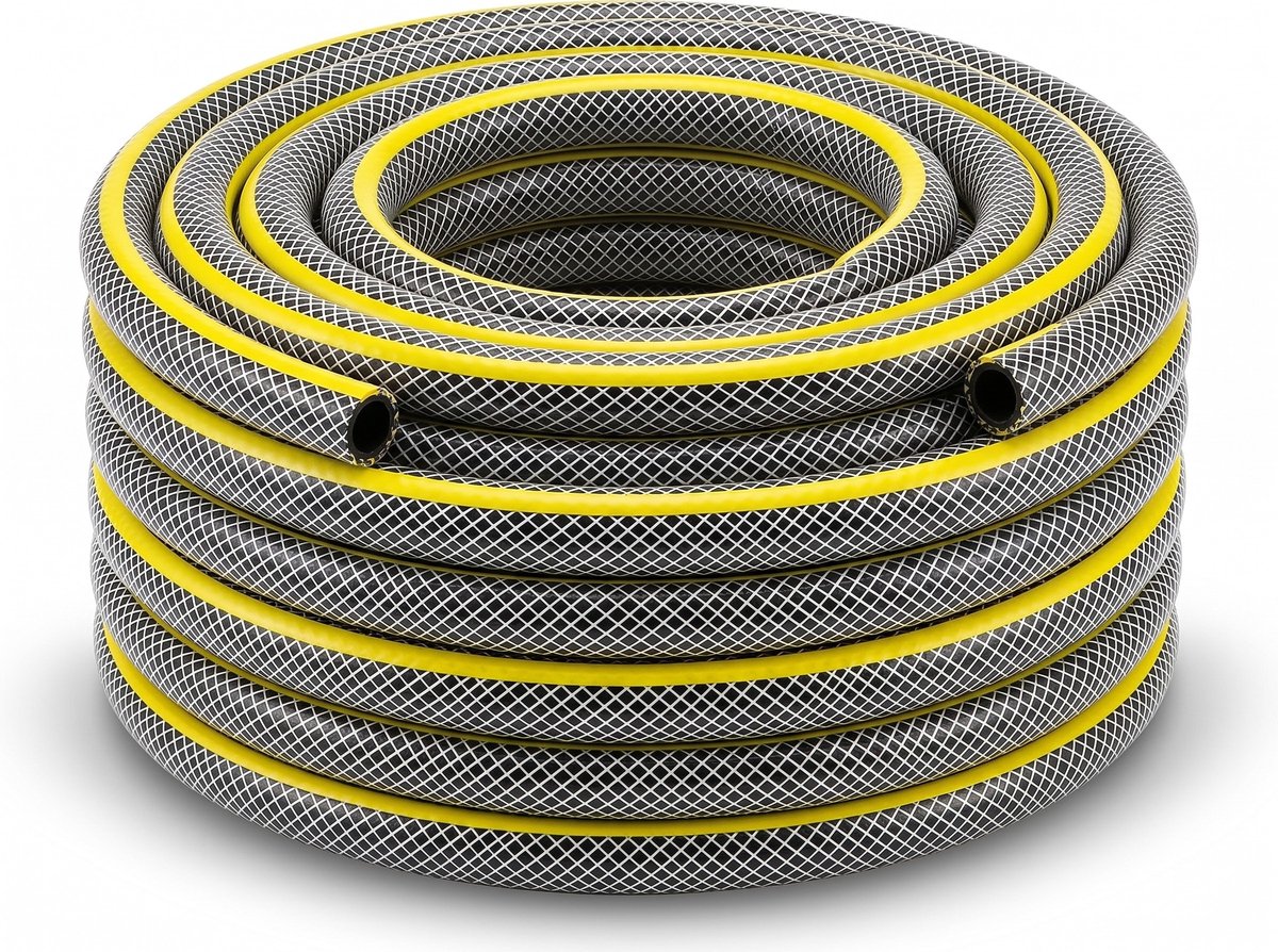 Jungengel Tuinslang 1/2 Inch 13mm - Flexibele Waterslang 30 Bar - Knikvast en UV-bestendig - Voor Tuin, Terras en Balkon - Zwart-Geel - 5 Meter