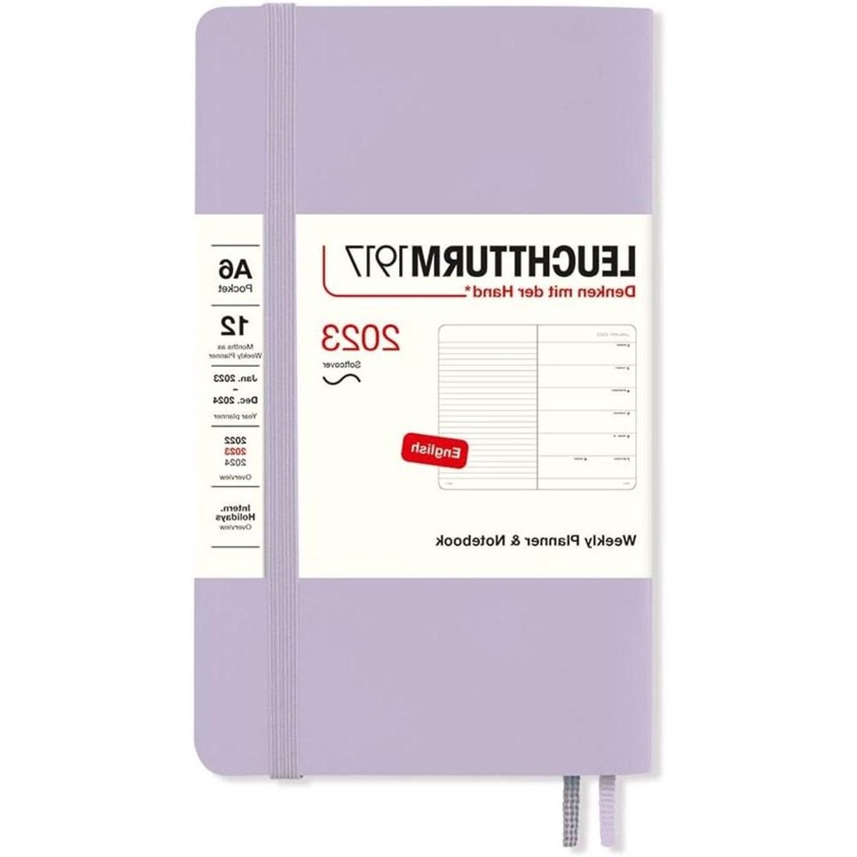 Weekkalender Notitieboek - Planner Agenda - Dagelijkse Planning - Weekoverzicht Notitie - A6 90x150mm - Lila