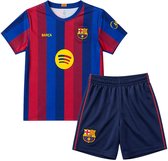 FC Barcelona Thuis Tenue 26/27 - Maat 116 t/m 164 - Sportkledingset - Jongens & Meisjes - Voetbaltenue - Voetbalkleding - 100% Polyester - Blauw - Rood