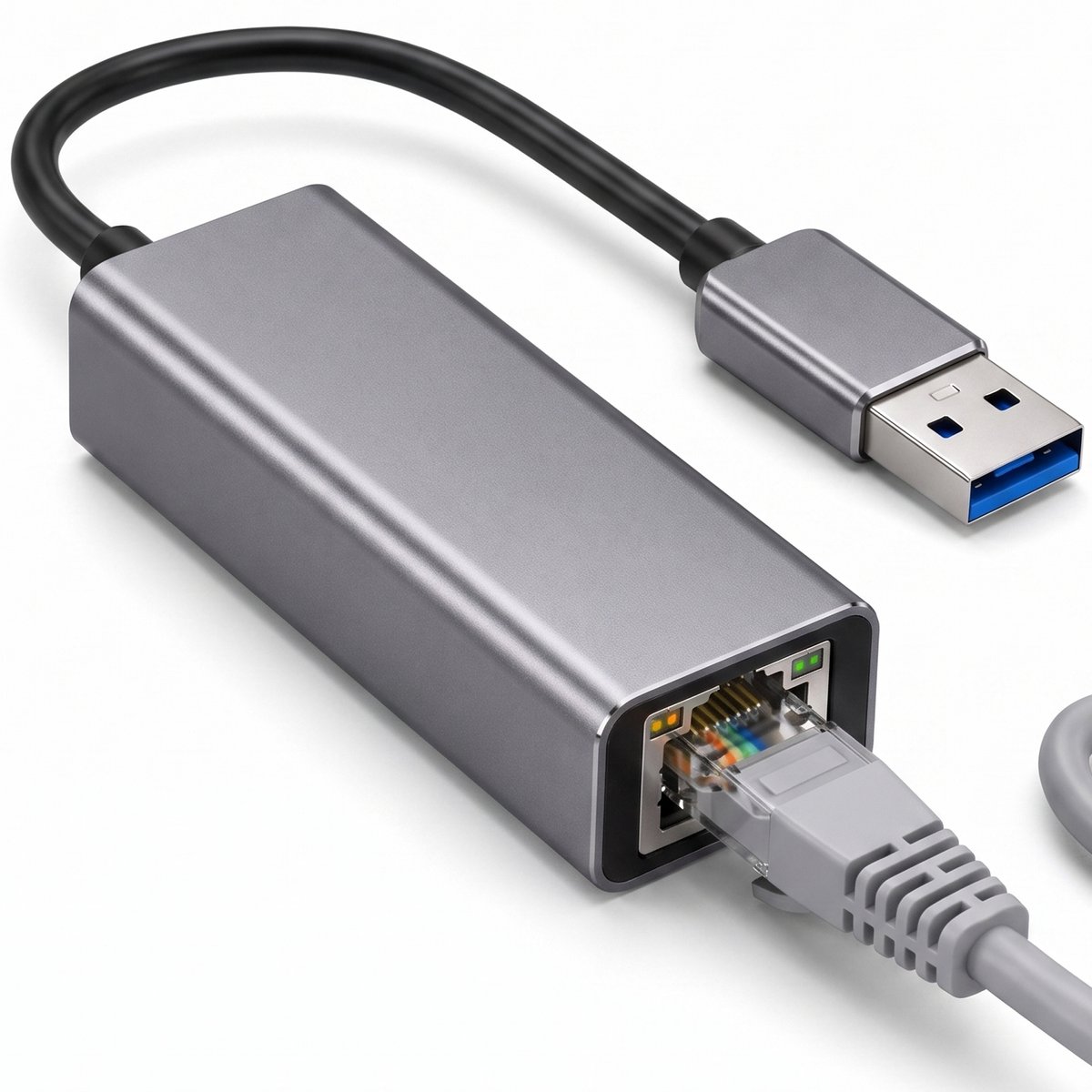 Skoov Ethernet Adapter USB A kabel - USB A naar Ethernet - Internet - Netwerk adapter - 1000 Mbps - Gigabit