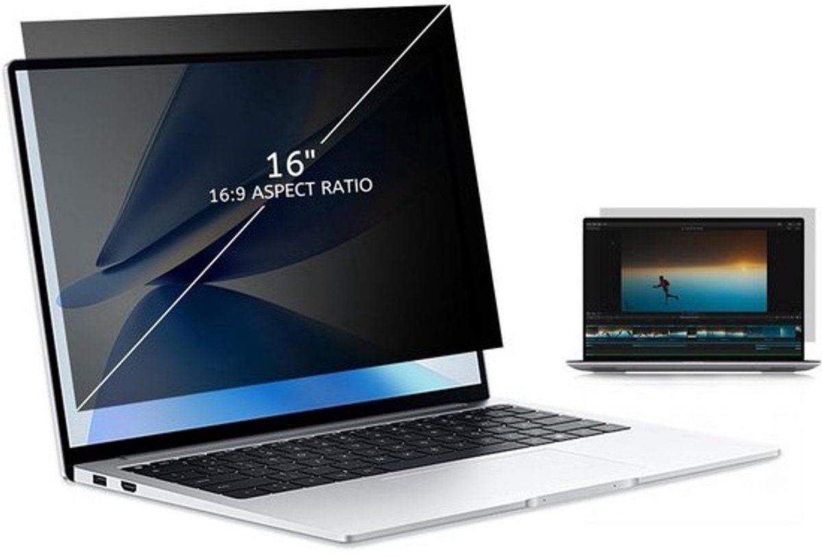 16 inch laptop privacy scherm voor computermonitoren - afneembare bescherming tegen blauw licht en anti-kras