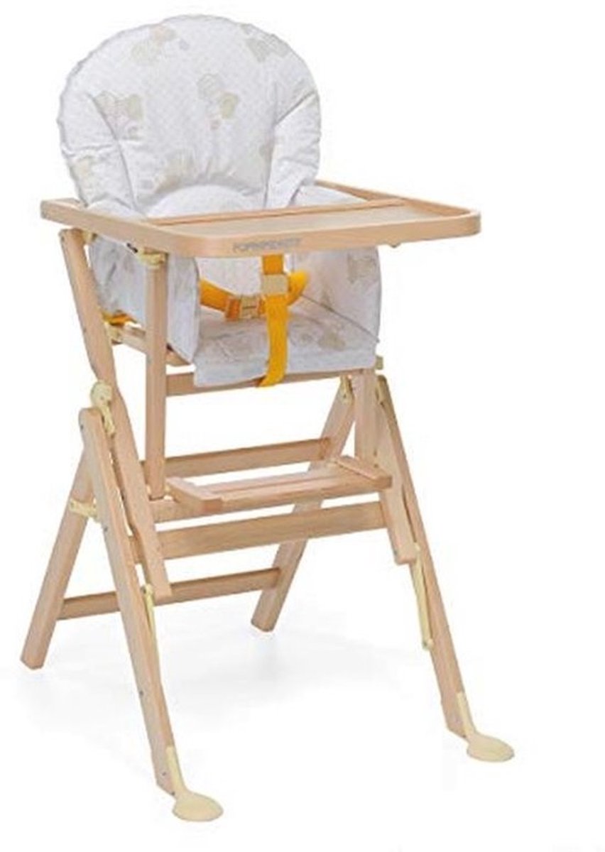 Hoge Kinderstoel met Inklapbaar Dienblad en Wasbare Bekleding