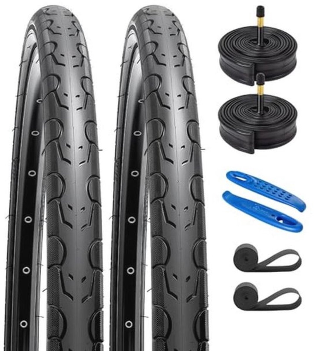 700C Racefietsbanden 700X38C/40-622 met Heavy Duty Fietsbuizen en Velgstrips