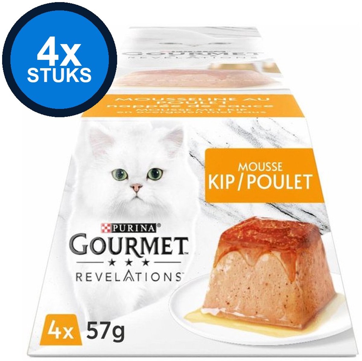 4x Gourmet Revelations - Mousse Kip - Kattenvoer - 4x57g