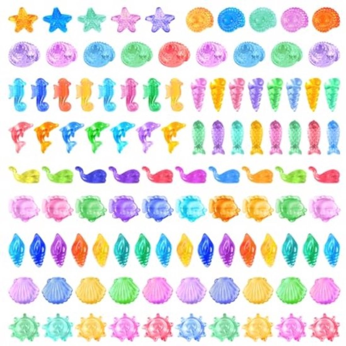 Kleurrijke Duikjuwelen voor Kinderen - 143 Stuks Zeedieren Speelgoed