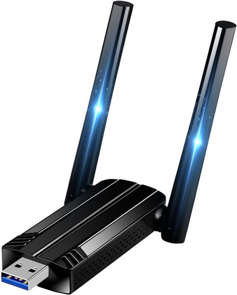 USB WLAN Stick Adapter 1300Mbps Dual Band - Verbeter je Internetverbinding voor PC/Laptop